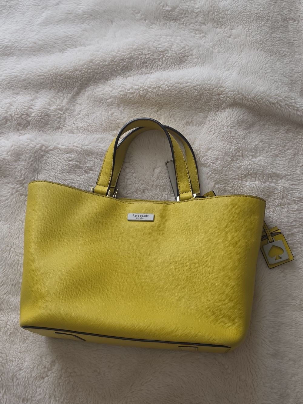 kate spade New York Yellow Leather Tote Bag